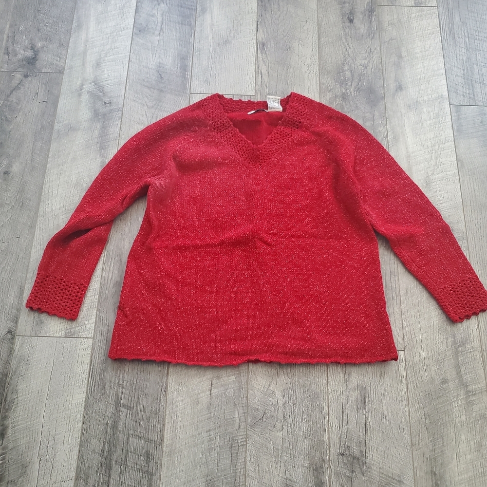 Red White Stag Sweater